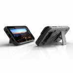 Zizo Galaxy S7 Edge Bolt Series Kemer Klipsli Klf ve Ekran Koruyucu (MIL-STD-810G)-Gray Black