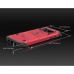 Zizo Galaxy S7 Edge Bolt Series Kemer Klipsli Klf ve Ekran Koruyucu (MIL-STD-810G)-Red Black