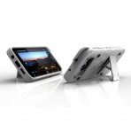 Zizo Galaxy S7 Edge Bolt Series Kemer Klipsli Klf ve Ekran Koruyucu (MIL-STD-810G)-White Gray