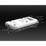 Zizo HTC 10 Bolt Seri Kickstand Kemer Klipsli Klf (MIL-STD-810G)- White Gray