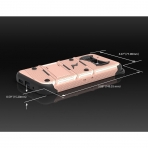 Zizo HTC 10 Bolt Seri Kickstand Kemer Klipsli Klf (MIL-STD-810G)-Rose Gold Black