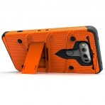 Zizo LG V30 Bolt Serisi Kemer Klipsi Klf (MIL-STD-810G)-Orange