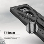 Zizo LG V30 Static Seri Kickstand Klf (MIL-STD-810G)-Black