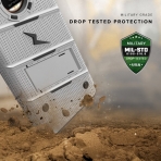 Zizo Motorola Moto Z Kemer Klipsli Klf ve Ekran Koruyucu (MIL-STD-810G)-Gray Black