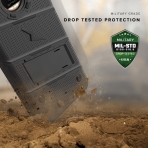 Zizo Motorola Moto Z Kemer Klipsli Klf ve Ekran Koruyucu (MIL-STD-810G)-Black
