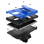 Zizo OnePlus 6T Bolt Serisi Klf (MIL-STD-810G)-Blue