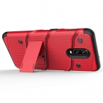 Zizo OnePlus 6T Bolt Serisi Klf (MIL-STD-810G)-Red
