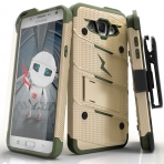 Zizo Samsung Galaxy J7 Bolt Serisi Kickstand Klf (MIL-STD-810G)-Desert Tan Camo Green