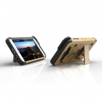 Zizo Samsung Galaxy J7 Bolt Serisi Kickstand Klf (MIL-STD-810G)-Gold Black
