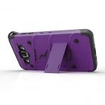 Zizo Samsung Galaxy J7 Bolt Serisi Kickstand Klf (MIL-STD-810G)-Purple Black