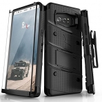 Zizo Samsung Galaxy Note 8 Bolt Serisi Kickstand Klf (MIL-STD-810G)-Black