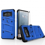 Zizo Samsung Galaxy Note 8 Bolt Serisi Kickstand Klf (MIL-STD-810G)-Blue Black