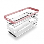 Zizo Samsung Galaxy Note 8 Shock 2.0 Serisi Bumper Klf (MIL-STD-810G)-Rose Gold White