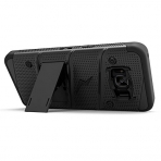 Zizo Samsung Galaxy S8 Bolt Seri Kemer Klipsli Klf ve Ekran Koruyucu (MIL-STD-810G)-Black