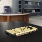 Zizo Samsung Galaxy S8 Bolt Seri Kemer Klipsli Klf ve Ekran Koruyucu (MIL-STD-810G)-Gold Black