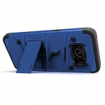 Zizo Samsung Galaxy S8 Bolt Seri Kemer Klipsli Klf ve Ekran Koruyucu (MIL-STD-810G)-Blue Black