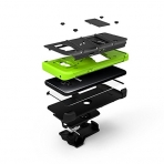 Zizo Samsung Galaxy S8 Plus Bolt Serisi Klf-Black Neon Green