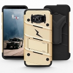 Zizo Samsung Galaxy S8 Plus Bolt Serisi Klf-Gold Black