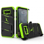 Zizo Samsung Galaxy S8 Plus Bolt Serisi Klf-Black Neon Green