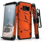 Zizo Samsung Galaxy S8 Plus Bolt Serisi Klf-Orange Black