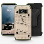 Zizo Samsung Galaxy S8 Plus Bolt Serisi Klf-Desert Tan Camo Green