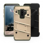 Zizo Samsung Galaxy S9 Plus Bolt Seri Klf (MIL-STD-810G)-Desert Tan Camo Green