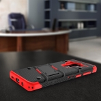 Zizo Samsung Galaxy S9 Plus Bolt Seri Klf (MIL-STD-810G)-Black Red