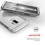 Zizo Samsung Galaxy S9 Plus ION Klf (MIL-STD-810G)-Silver Clear  