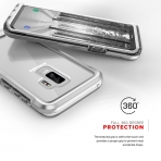 Zizo Samsung Galaxy S9 Plus ION K�l�f (MIL-STD-810G)-Silver Clear  