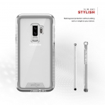 Zizo Samsung Galaxy S9 Plus ION K�l�f (MIL-STD-810G)-Silver Clear  