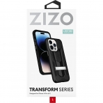 Zizo iPhone 14 Pro Transform Serisi Kickstand Klf (MIL-STD 810G)-Black/Black