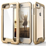 Zizo iPhone 8 ION Seri Klf (MIL-STD-810G)-Gold-Clear