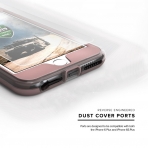 Zizo iPhone 8 Plus ION Seri Klf (MIL-STD-810G)-Rose Gold-Clear