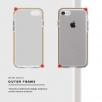 Zizo iPhone 8 Pulse Seri Klf-Clear-Gold  