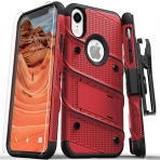 Zizo iPhone XR Bolt Serisi Kickstand Klf (MIL-STD-810G)-Red