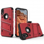 Zizo iPhone XR Bolt Serisi Kickstand Klf (MIL-STD-810G)-Red