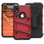 Zizo iPhone XR Bolt Serisi Kickstand Klf (MIL-STD-810G)-Red