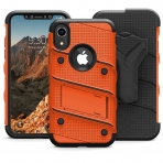 Zizo iPhone XR Bolt Serisi Kickstand Klf (MIL-STD-810G)-Orange