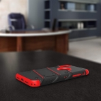 Zizo iPhone XR Bolt Serisi Kickstand Klf (MIL-STD-810G)-Black Red