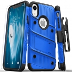 Zizo iPhone XR Bolt Serisi Kickstand Klf (MIL-STD-810G)-Blue