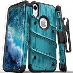 Zizo iPhone XR Bolt Serisi Kickstand Klf (MIL-STD-810G)-Coral Blue