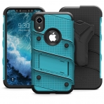 Zizo iPhone XR Bolt Serisi Kickstand Klf (MIL-STD-810G)-Coral Blue