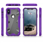Zizo iPhone XS Proton 2.0 Klf (MIL-STD-810G)-Purple-Clear