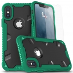 Zizo iPhone X Proton 2.0 Klf (MIL-STD-810G)-Emerald Green-Solid Black