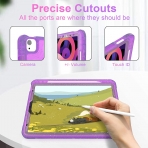 ZoneFoker Standl iPad Air Klf (10.9 in)(4. Nesil)-Clear Glitter Purple