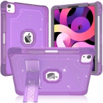 ZoneFoker Standl iPad Air Klf (10.9 in)(4. Nesil)-Clear Glitter Purple