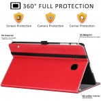 Ztotop Galaxy Tab E Deri Stand Klf (9.6 in)-Red