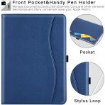 Ztotop Deri iPad Pro M4 Klf (11 in)-Navy Blue