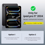 Ztotop Deri iPad Pro M4 Klf (11 in)-Navy Blue
