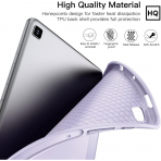 Ztotop Galaxy Tab S6 Lite Kalem Blmeli Klf (10.4 in)-Purple